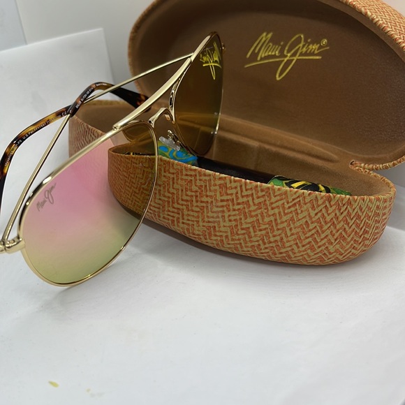 Brand New Maui Jim Polarized Aviator double bridge Gold frame - Picture 6 of 9